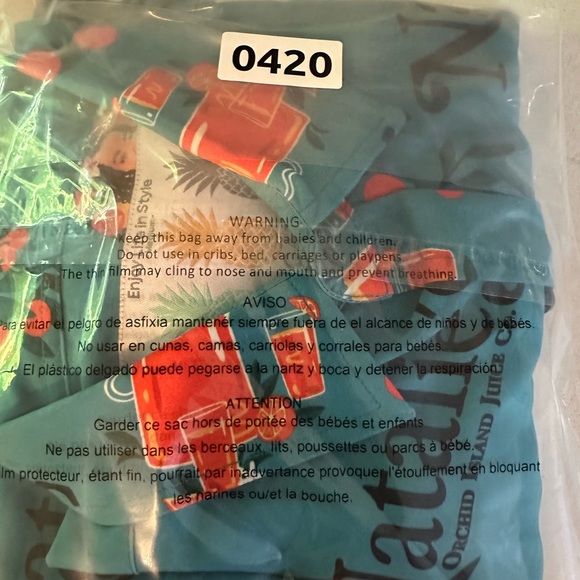 Tropical Bros Natalie's Island Juice Hawaiian Button Up Shirt Mens Medium - Picture 8 of 9